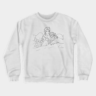 Baby Furina and Young Neuvillette Lineart | Genshin Crewneck Sweatshirt